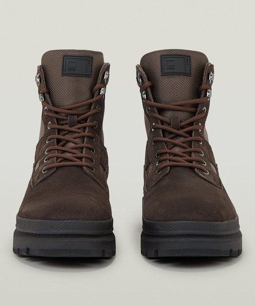 G-STAR（ジースター）の「Arron High Tunnel Boots/ミリタリーディテールレザーレースアップブーツ（ブーツ・メンズ・ブラウン系その他・41/42/43）」の4枚目の写真