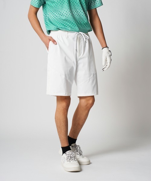 Kappa(カッパ)の「8WAYマットストレッチハーフパンツ (撥水・超伸縮)(その他パンツ・メンズ・ホワイト/モカ/ブラック・MEDIUM/X-LARGE/LARGE/XX-LARGE)」の2枚目の写真
