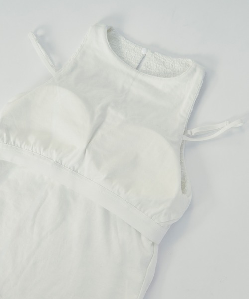 Ezick(エジック)の「Padded bubble jacquard inner/パッドツキフクレジャガードホルターネックタンク(タンクトップ・レディース・ブラック/オフホワイト・FREE)」の20枚目の写真