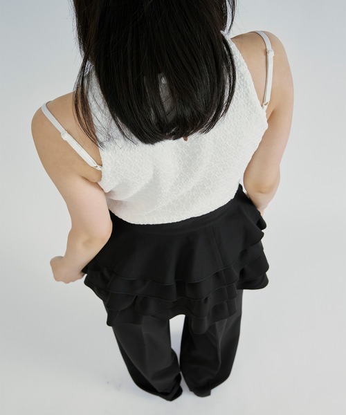 Ezick(エジック)の「Padded bubble jacquard inner/パッドツキフクレジャガードホルターネックタンク(タンクトップ・レディース・ブラック/オフホワイト・FREE)」の12枚目の写真