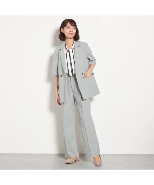 SUIT SELECT(スーツセレクト)の「ボウタイニット(シャツ/ブラウス・レディース・グレー/ホワイト・LARGE/MEDIUM)」の12枚目の写真