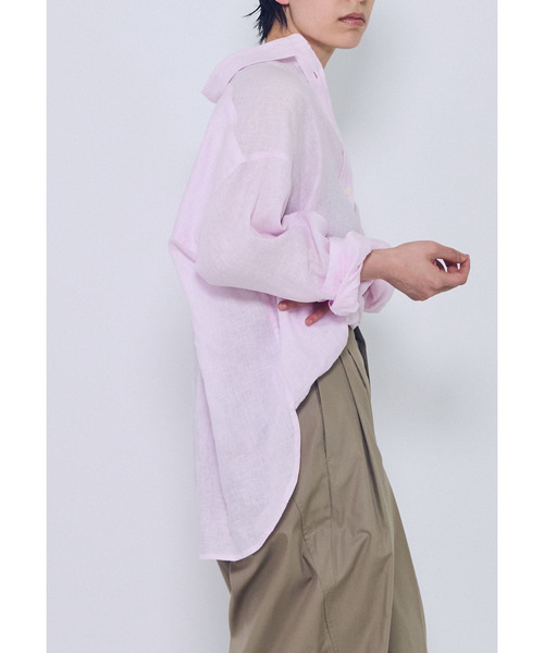 かぐれ　完売　麻100% ピンク　シャツブラウス 60リネンシャツ（シャツ/ブラウス）｜1er Arrondissement（プルミエ