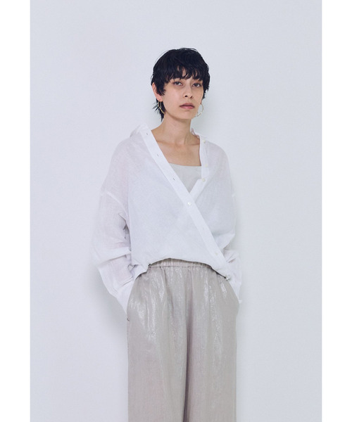 1er Arrondissement(プルミエアロンディスモン)の「60リネンシャツ(シャツ/ブラウス・レディース・ピンク系その他4/オフホワイト/カーキ・38/36)」の8枚目の写真