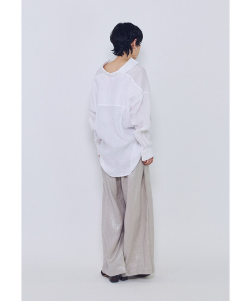 1er Arrondissement(プルミエアロンディスモン)の「60リネンシャツ(シャツ/ブラウス・レディース・ピンク系その他4/オフホワイト/カーキ・38/36)」の10枚目の写真