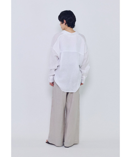 1er Arrondissement(プルミエアロンディスモン)の「60リネンシャツ(シャツ/ブラウス・レディース・ピンク系その他4/オフホワイト/カーキ・38/36)」の11枚目の写真