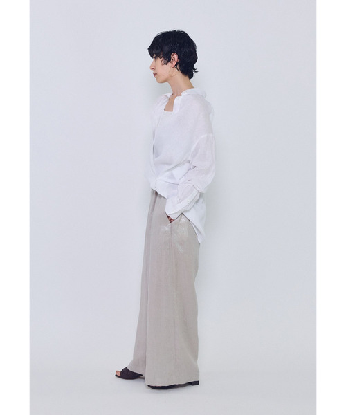 1er Arrondissement(プルミエアロンディスモン)の「60リネンシャツ(シャツ/ブラウス・レディース・ピンク系その他4/オフホワイト/カーキ・38/36)」の12枚目の写真