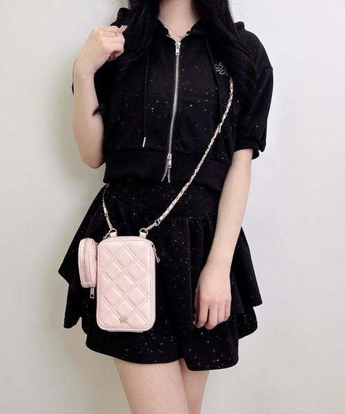 INGNI(イング)の「ラメポンチジップパーカー+スカパン/セットアップ(セットアップ・レディース・グレー/ブラック・M)」の9枚目の写真