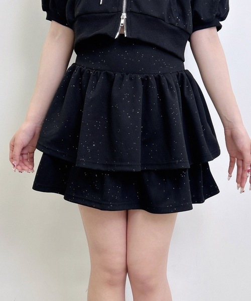 INGNI(イング)の「ラメポンチジップパーカー+スカパン/セットアップ(セットアップ・レディース・グレー/ブラック・M)」の11枚目の写真