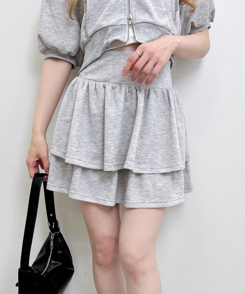 INGNI(イング)の「ラメポンチジップパーカー+スカパン/セットアップ(セットアップ・レディース・グレー/ブラック・M)」の18枚目の写真