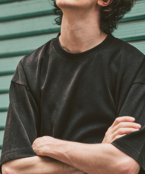 417 EDIFICE（フォーワンセブンエディフィス）の「COOLTOUCH /クールタッチフェードカラーTシャツ（Tシャツ/カットソー・メンズ・ブルー/ブラック系その他/イエロー系その他/チョコ/ライトグレー/オレンジ系その他・MEDIUM/LARGE）」の14枚目の写真