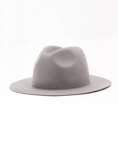 LBC(エルビーシー)の「フェルト中折れツバ広ハット(ハット・レディース・ベージュ/グレー/オリーブ・ONE SIZE)」の4枚目の写真