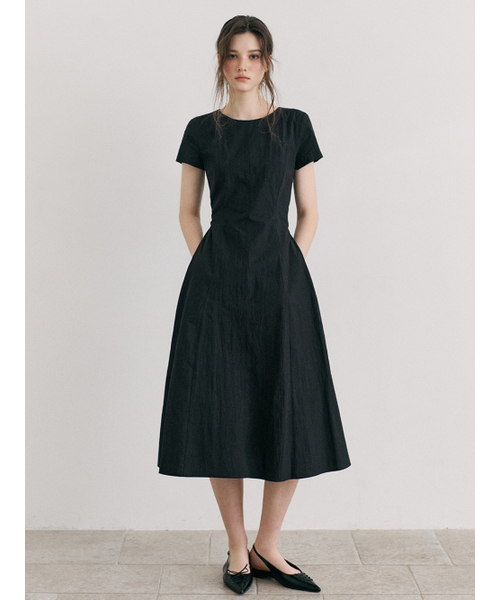 ETMON（エトモン）の「Side Button Stitch Dress, Black（ワンピース・レディース・その他・SMALL/MEDIUM）」の2枚目の写真