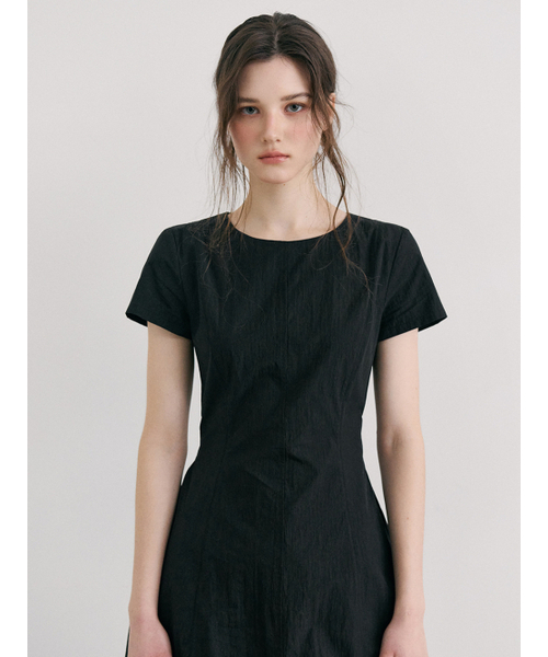 ETMON（エトモン）の「Side Button Stitch Dress, Black（ワンピース・レディース・その他・SMALL/MEDIUM）」の3枚目の写真