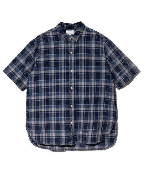 Universal Style Wear（ユニバーサルスタイルウェア）の「Universal Style Wear/ユニバーサルスタイルウェア　INDIGO Plaid damage shirt（シャツ/ブラウス・メンズ・ダークインディゴブルー/インディゴブルー・X-LARGE/MEDIUM/LARGE）」の7枚目の写真