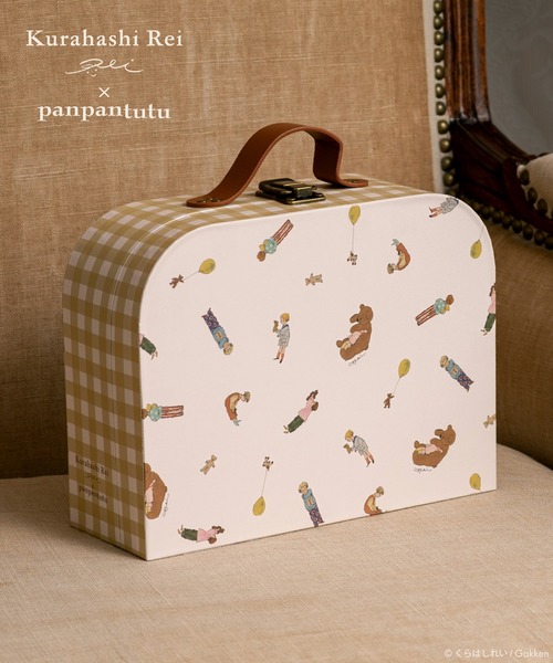 panpantutu(パンパンチュチュ)の「ペーパートランク【M】【くらはしれい/ハローキティ/花】(ハンドバッグ・レディース・ブラウン×イエロー/ピンク・MEDIUM)」の1枚目の写真