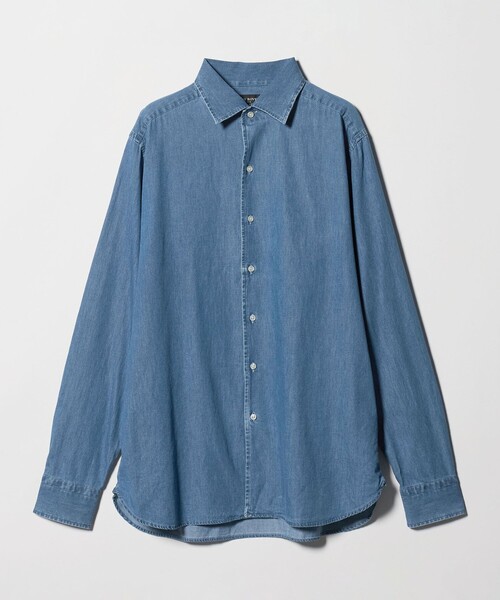 GUY ROVER(ギローバー)の「<GUY ROVER>シャンブレー シャツ(シャツ/ブラウス・メンズ・コバルトブルー・M/L/S)」の1枚目の写真