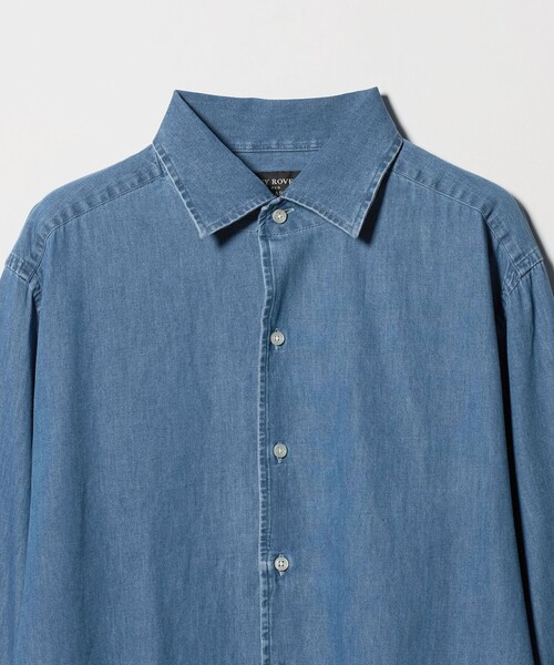 GUY ROVER(ギローバー)の「<GUY ROVER>シャンブレー シャツ(シャツ/ブラウス・メンズ・コバルトブルー・M/L/S)」の3枚目の写真