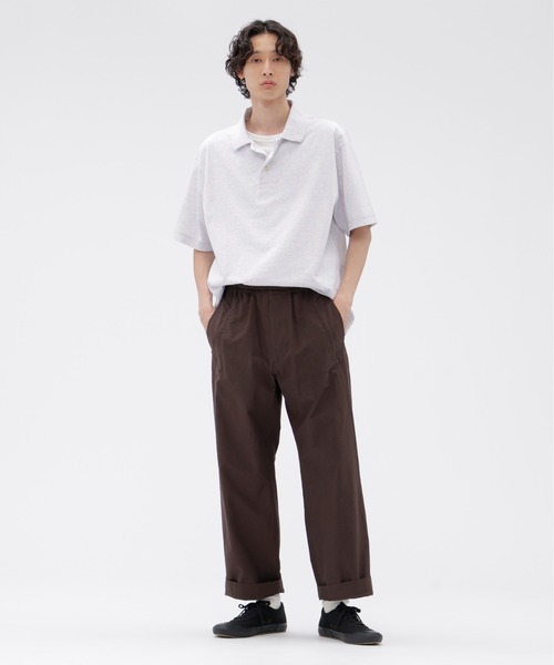 MHL.(エムエイチエル)の「LIGHTWEIGHT COTTON NYLON TWILL(その他パンツ・メンズ・ブラック/ボルドー・SMALL/MEDIUM/LARGE)」の13枚目の写真
