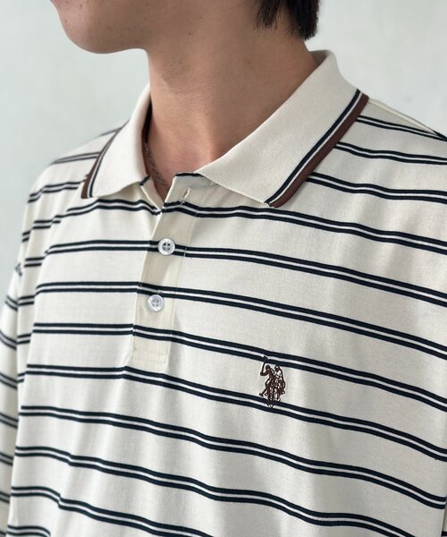 U.S. POLO ASSN.(ユーエスポロアッスン)の「【U.S. POLO ASSN.】ボーダーポロ(ポロシャツ・メンズ・ブラウン/ネイビー/アイボリー・MEDIUM/LARGE)」の22枚目の写真