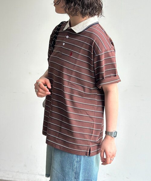 U.S. POLO ASSN.(ユーエスポロアッスン)の「【U.S. POLO ASSN.】ボーダーポロ(ポロシャツ・メンズ・ブラウン/ネイビー/アイボリー・MEDIUM/LARGE)」の15枚目の写真