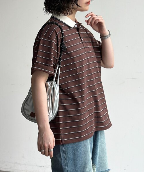 U.S. POLO ASSN.(ユーエスポロアッスン)の「【U.S. POLO ASSN.】ボーダーポロ(ポロシャツ・メンズ・ブラウン/ネイビー/アイボリー・MEDIUM/LARGE)」の13枚目の写真