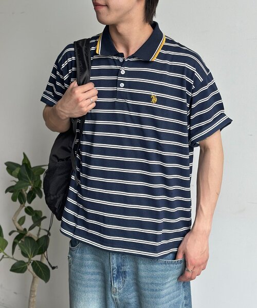 U.S. POLO ASSN.(ユーエスポロアッスン)の「【U.S. POLO ASSN.】ボーダーポロ(ポロシャツ・メンズ・ブラウン/ネイビー/アイボリー・MEDIUM/LARGE)」の9枚目の写真