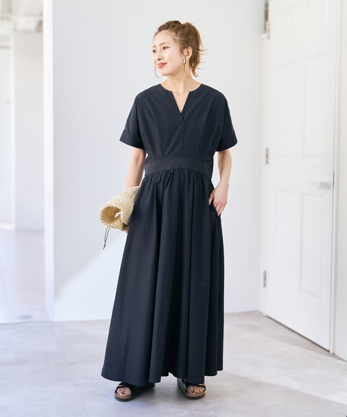 Spick & Span(スピックアンドスパン)の「《WEB限定 / 追加》タイプライタータックワンピース(ワンピース・レディース・カーキ/ネイビー・36/38)」の14枚目の写真