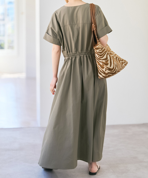 Spick & Span(スピックアンドスパン)の「《WEB限定 / 追加》タイプライタータックワンピース(ワンピース・レディース・カーキ/ネイビー・36/38)」の8枚目の写真