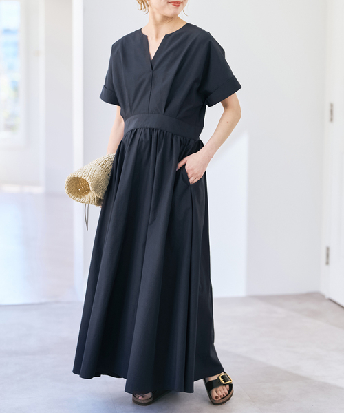 Spick & Span(スピックアンドスパン)の「《WEB限定 / 追加》タイプライタータックワンピース(ワンピース・レディース・カーキ/ネイビー・36/38)」の10枚目の写真