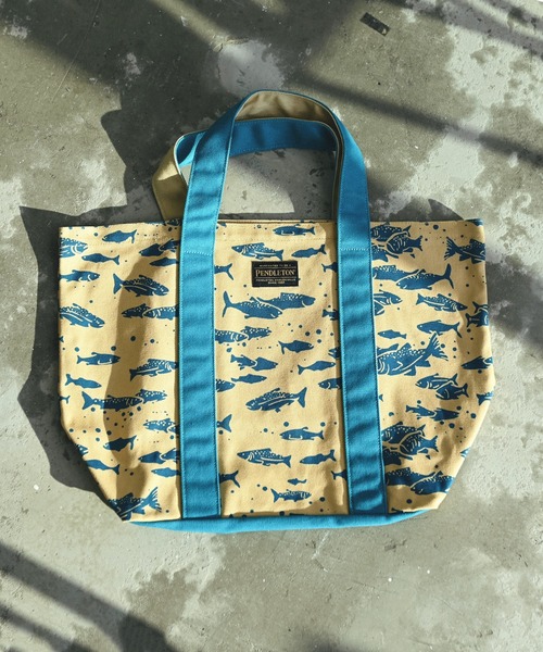 PENDLETON(ペンドルトン)の「PENDLETON ペンドルトン Salomn Falls CANVAS LARGE TOTE サーモン フォールズ キャンバス ラージ トートバッグ(トートバッグ・レディース・ブルー/ブラック・FREE)」の1枚目の写真