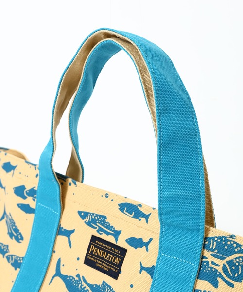PENDLETON(ペンドルトン)の「PENDLETON ペンドルトン Salomn Falls CANVAS LARGE TOTE サーモン フォールズ キャンバス ラージ トートバッグ(トートバッグ・レディース・ブルー/ブラック・FREE)」の5枚目の写真