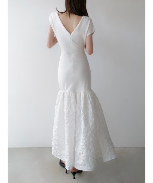 off shoulder jacquard maxi dress（ワンピース）｜celon（セロン）の