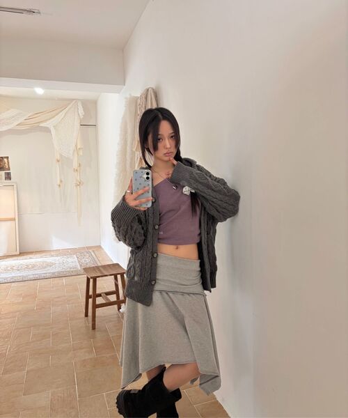 ASON(アズオン)の「MUSE CUT-OUT TEE / PURPLE(Tシャツ/カットソー・レディース・その他・FREE)」の9枚目の写真