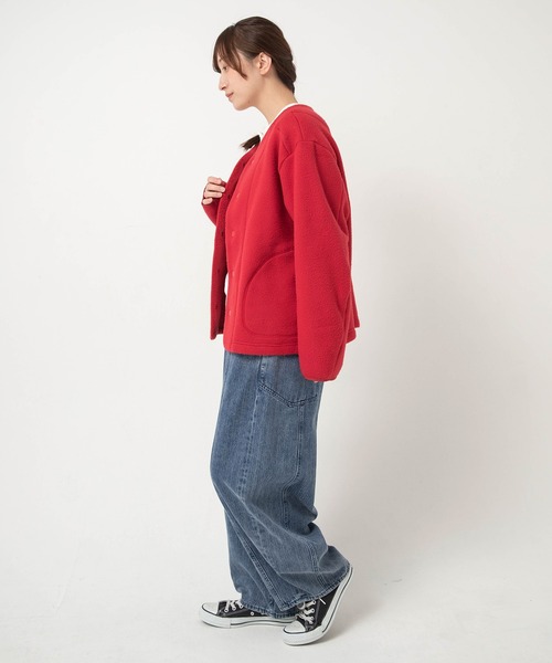 URCH RNA(アーチ アールエヌエー)の「R4481 ワイドコクーンのヘリンボーンデニムパンツ(デニムパンツ・レディース・ライトインディゴブルー/ダークインディゴブルー/インディゴブルー・FREE)」の6枚目の写真