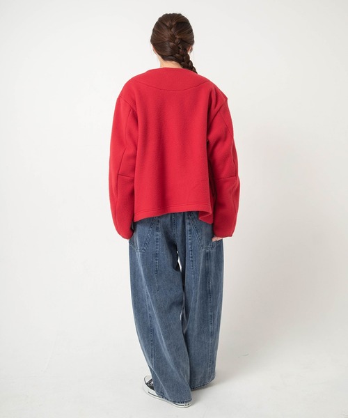 URCH RNA(アーチ アールエヌエー)の「R4481 ワイドコクーンのヘリンボーンデニムパンツ(デニムパンツ・レディース・ライトインディゴブルー/ダークインディゴブルー/インディゴブルー・FREE)」の7枚目の写真