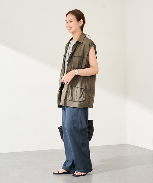 FRAMeWORK(フレームワーク)の「CHAMPION/チャンピオン 別注16S/1 JERESY easy PANTS(その他パンツ・レディース・ベージュ/ネイビー・FREE)」の6枚目の写真