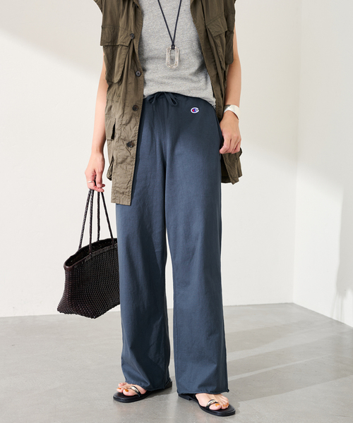 FRAMeWORK(フレームワーク)の「CHAMPION/チャンピオン 別注16S/1 JERESY easy PANTS(その他パンツ・レディース・ベージュ/ネイビー・FREE)」の8枚目の写真