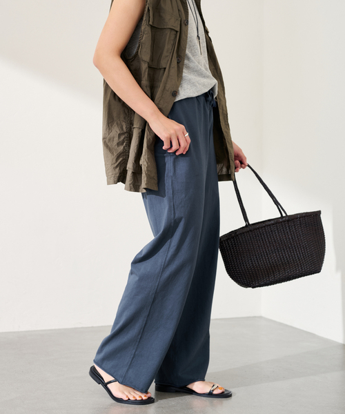 FRAMeWORK(フレームワーク)の「CHAMPION/チャンピオン 別注16S/1 JERESY easy PANTS(その他パンツ・レディース・ベージュ/ネイビー・FREE)」の9枚目の写真