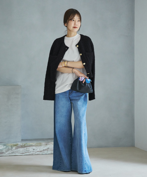 plage（プラージュ）の「Power Shoulder Tee（Tシャツ/カットソー・レディース・ホワイト/ブラウン・FREE）」の3枚目の写真