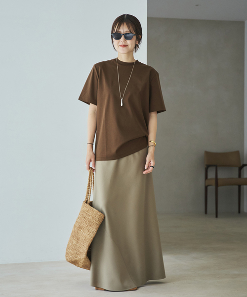 plage（プラージュ）の「Power Shoulder Tee（Tシャツ/カットソー・レディース・ホワイト/ブラウン・FREE）」の4枚目の写真