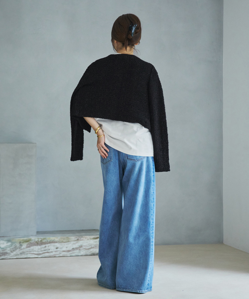 plage（プラージュ）の「Power Shoulder Tee（Tシャツ/カットソー・レディース・ホワイト/ブラウン・FREE）」の7枚目の写真