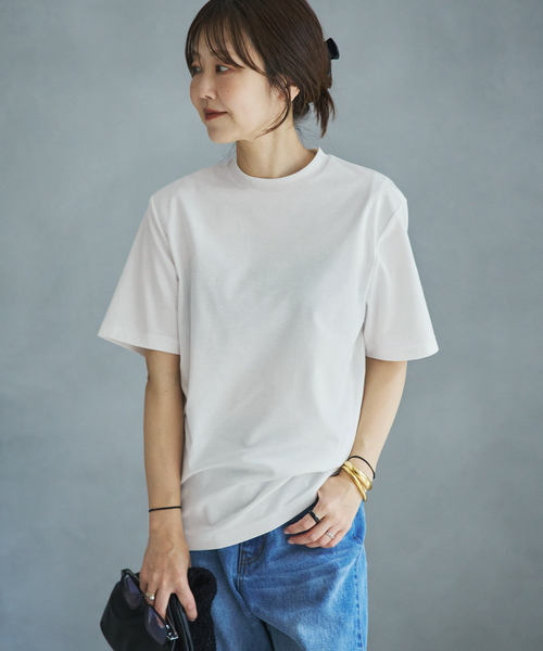 plage（プラージュ）の「Power Shoulder Tee（Tシャツ/カットソー・レディース・ホワイト/ブラウン・FREE）」の11枚目の写真