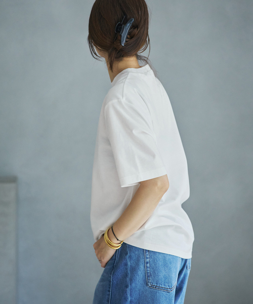 plage（プラージュ）の「Power Shoulder Tee（Tシャツ/カットソー・レディース・ホワイト/ブラウン・FREE）」の13枚目の写真
