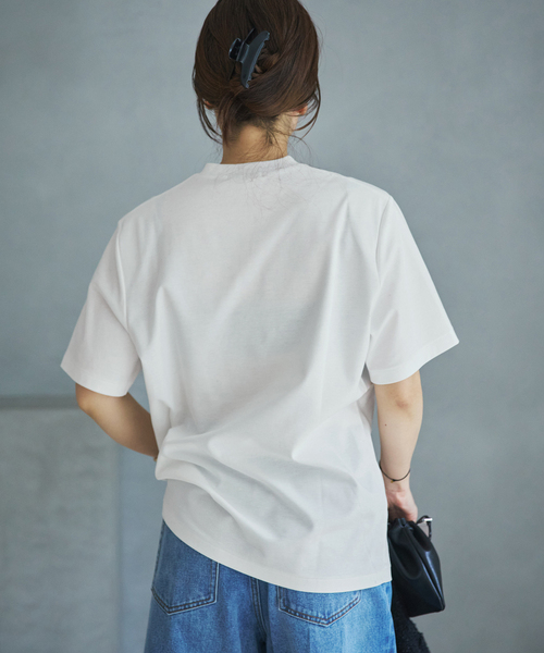 plage（プラージュ）の「Power Shoulder Tee（Tシャツ/カットソー・レディース・ホワイト/ブラウン・FREE）」の14枚目の写真