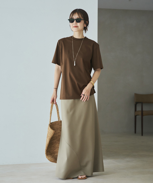 plage（プラージュ）の「Power Shoulder Tee（Tシャツ/カットソー・レディース・ホワイト/ブラウン・FREE）」の15枚目の写真