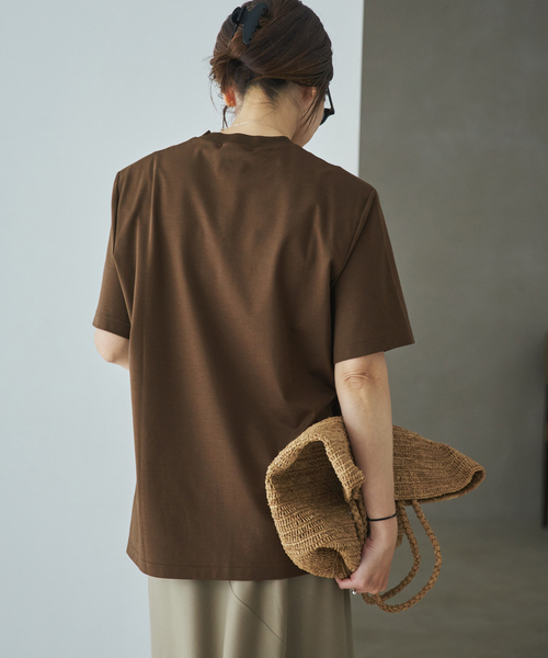 plage（プラージュ）の「Power Shoulder Tee（Tシャツ/カットソー・レディース・ホワイト/ブラウン・FREE）」の20枚目の写真