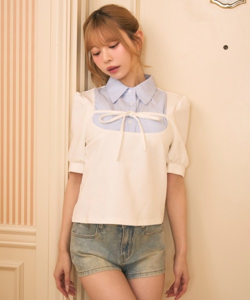 TITTY&CO.(ティティーアンドコー)の「バックリボンラメデニムパンツ(その他パンツ・レディース・ブルー・MEDIUM/SMALL/X-SMALL)」の11枚目の写真