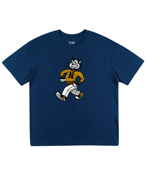 NAVYTEAM(ネイビーチーム)の「ハッピーキャットオリジナル 半袖Tシャツ(8色)(Tシャツ/カットソー・レディース・ネイビー系1/ブラック×ベージュ/グレー系その他2/グレー系その他3/ネイビー系2/ホワイト×ブラウン/ホワイト×グリーン/ブラック×グリーン・SMALL/MEDIUM/LARGE/X-LARGE)」の8枚目の写真
