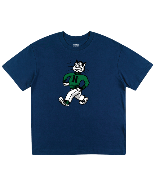 NAVYTEAM(ネイビーチーム)の「ハッピーキャットオリジナル 半袖Tシャツ(8色)(Tシャツ/カットソー・レディース・ネイビー系1/ブラック×ベージュ/グレー系その他2/グレー系その他3/ネイビー系2/ホワイト×ブラウン/ホワイト×グリーン/ブラック×グリーン・SMALL/MEDIUM/LARGE/X-LARGE)」の19枚目の写真