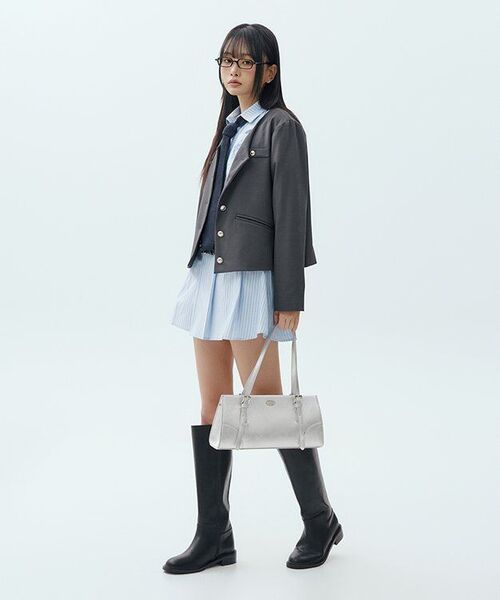 HIGH SCHOOL DISCO(ハイスクールディスコ)の「ディスコティアラ プリーツシャツワンピース_スカイブルー(ワンピース・レディース・その他・SMALL/MEDIUM)」の2枚目の写真